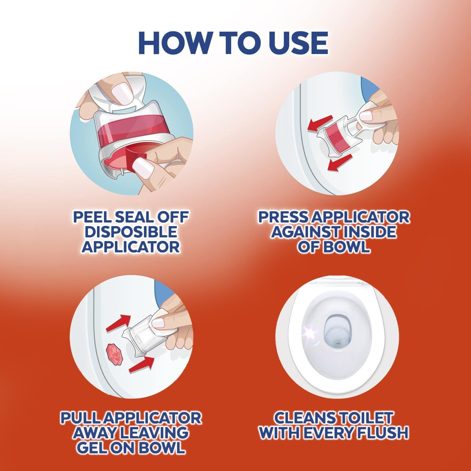 Lysol Click Gel Automatic Toilet Bowl Cleaner, Toilet Gel Stamp, Toilet Freshene