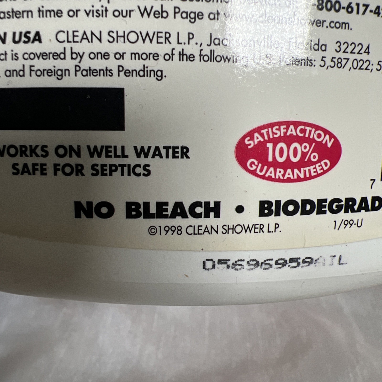 Vintage 1998 NOS Clean Shower 64oz Refill Jug -USA –