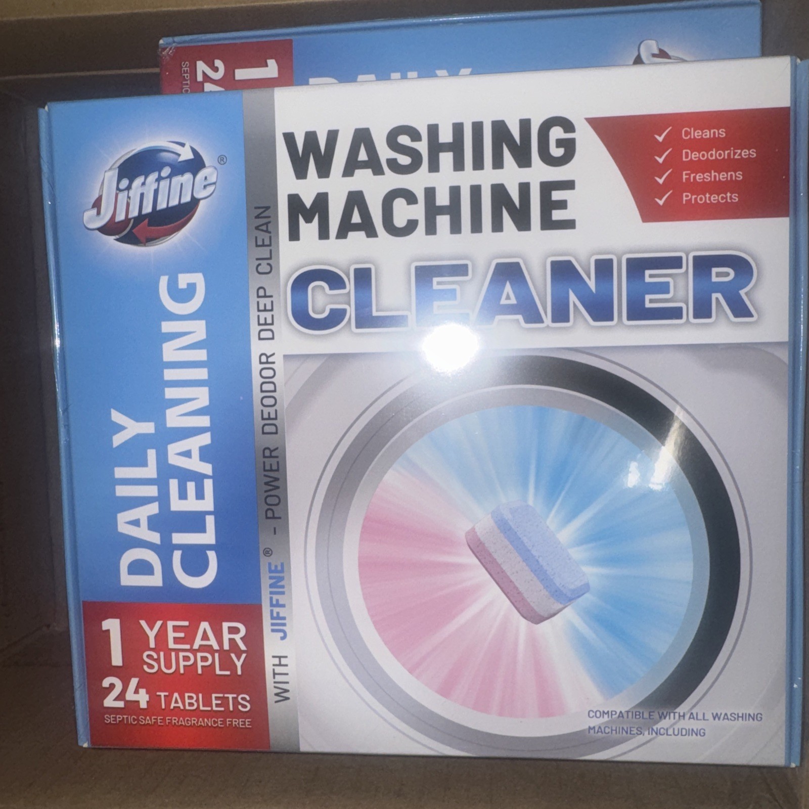 Jiffine Washing Machine Cleaner Tablets  designed to deep clean, deodorize