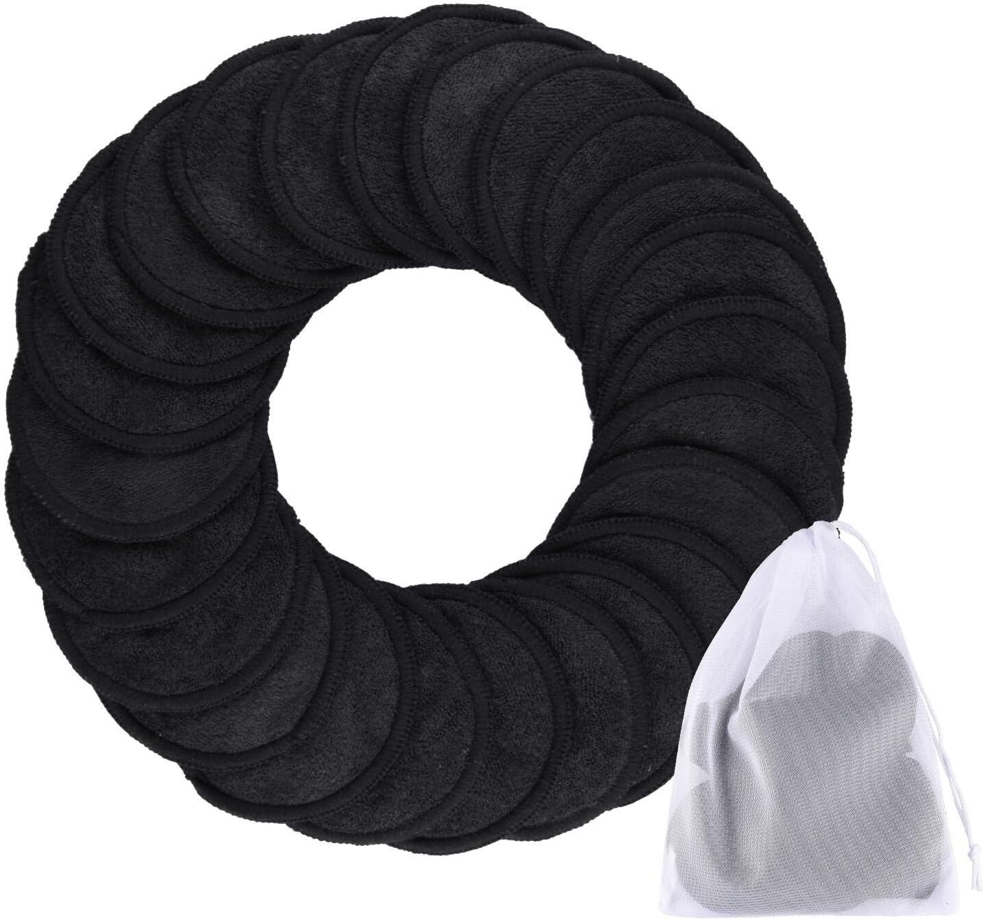 24 Pieces Reble Cotton Rounds Bla Makeup Remover Pads Layers