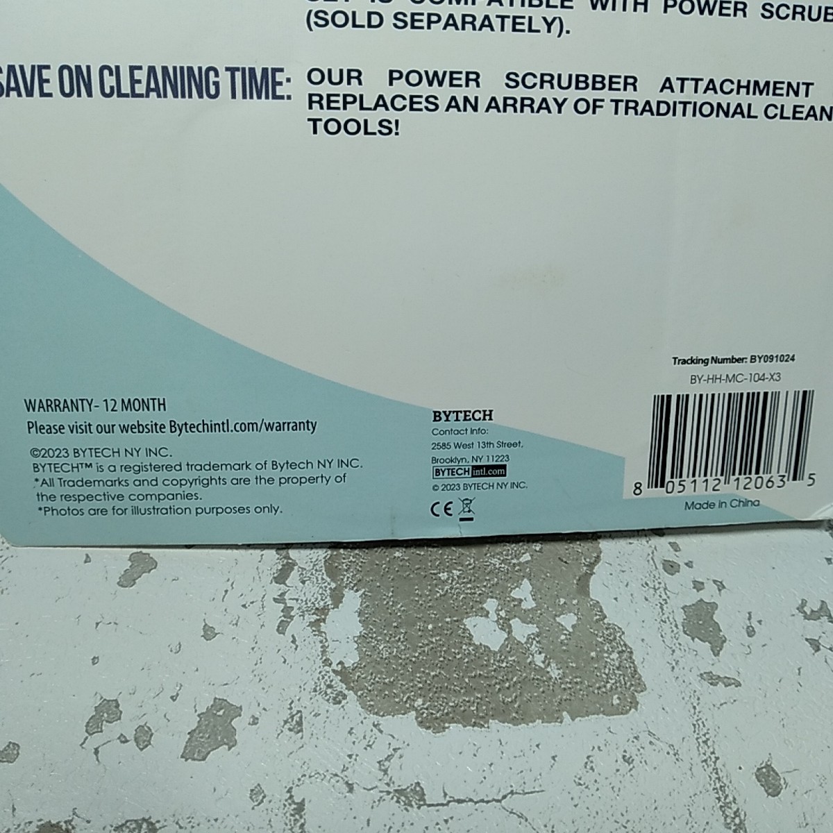 Bytech Power Scrubber 3 Piece Attachment Set BY-HH-MC-104-X3 Sealed
