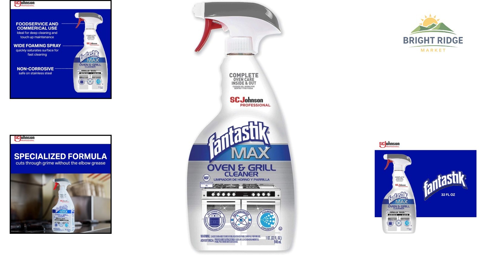 Liquid Oven and Grill Cleaner with Fast Action Foaming Spray, 32 Oz