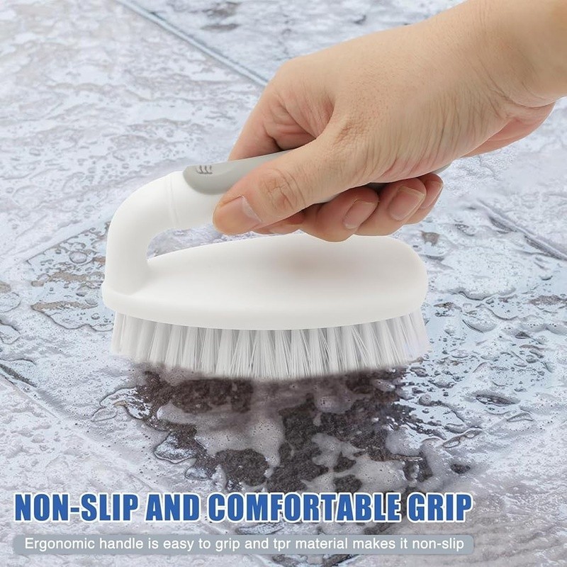 Heavy Duty Cleaning Brush Ergonomic Grip Non Slip Durable Bristles Easy Storage