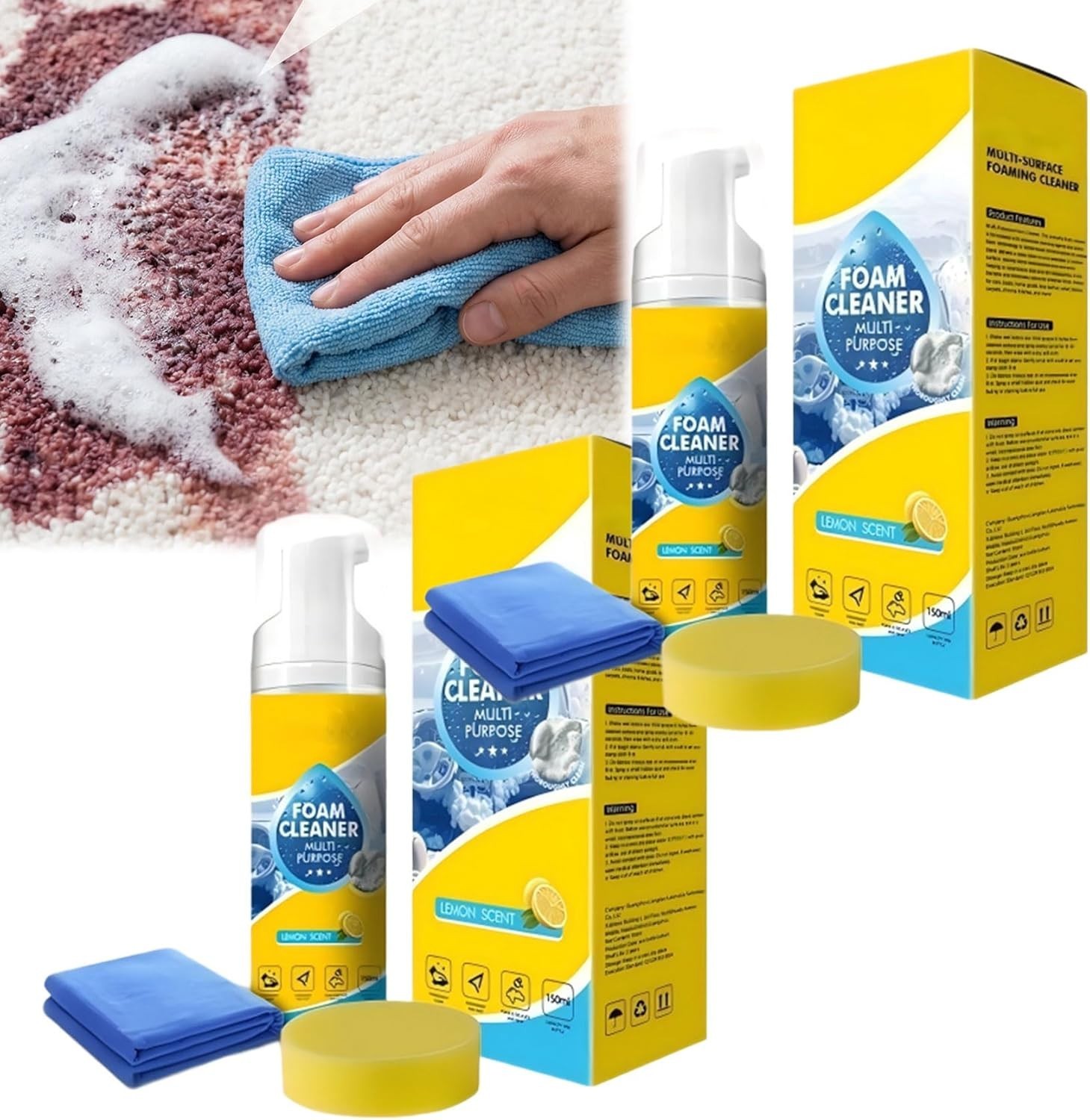 ­4-in-1 Multi-Enzyme Foam Cleaner, Deep Cleaning Spray for Car Kitchen Bathroom