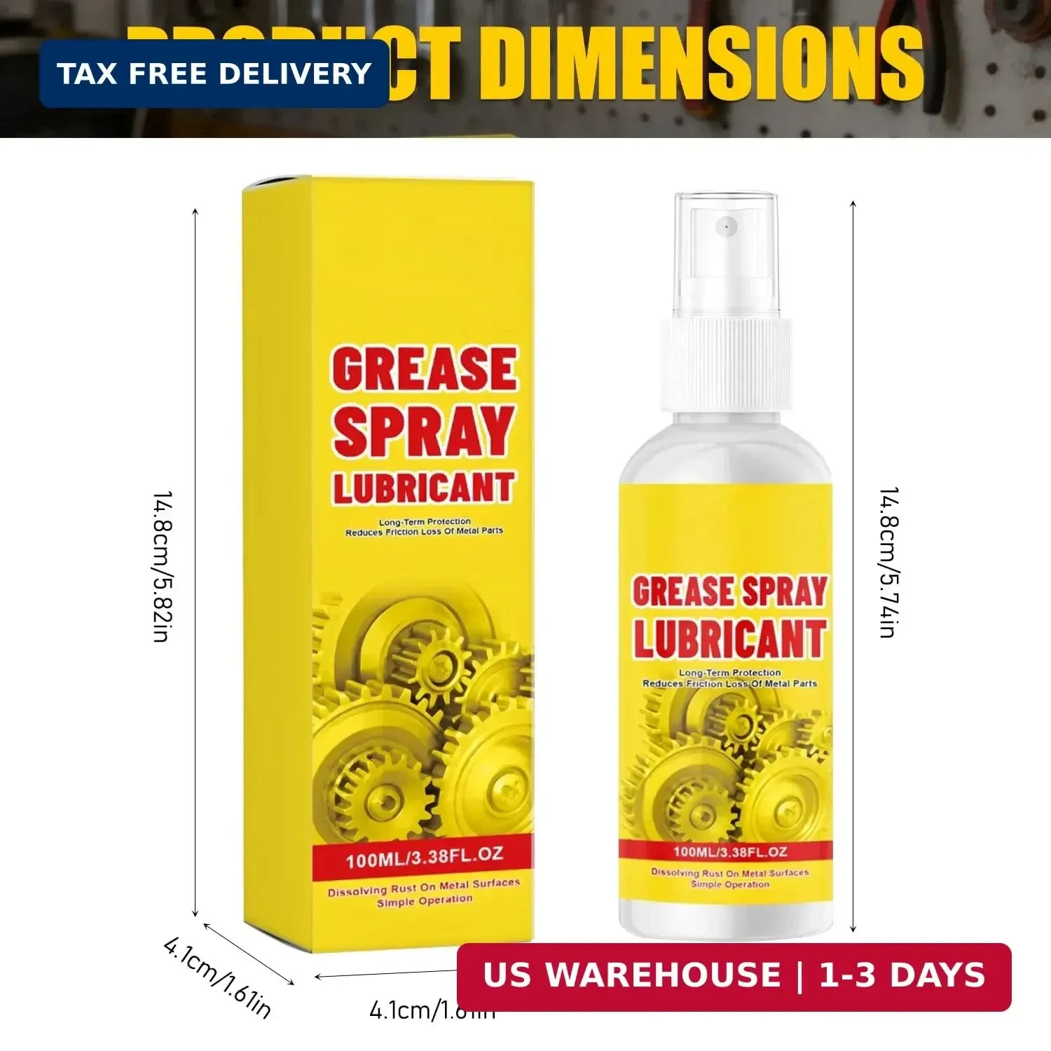 2Pcs Anti-Rust Lubricant Spray & Rust Remover, Rust Remover Spray for Metal, …
