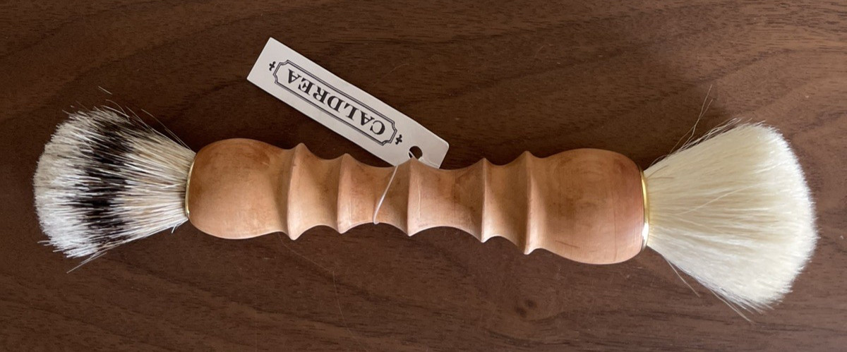 Double Dust Brush Oiled Beechwood Handle Goat Hair & Pig Bristle Brush Caldrea