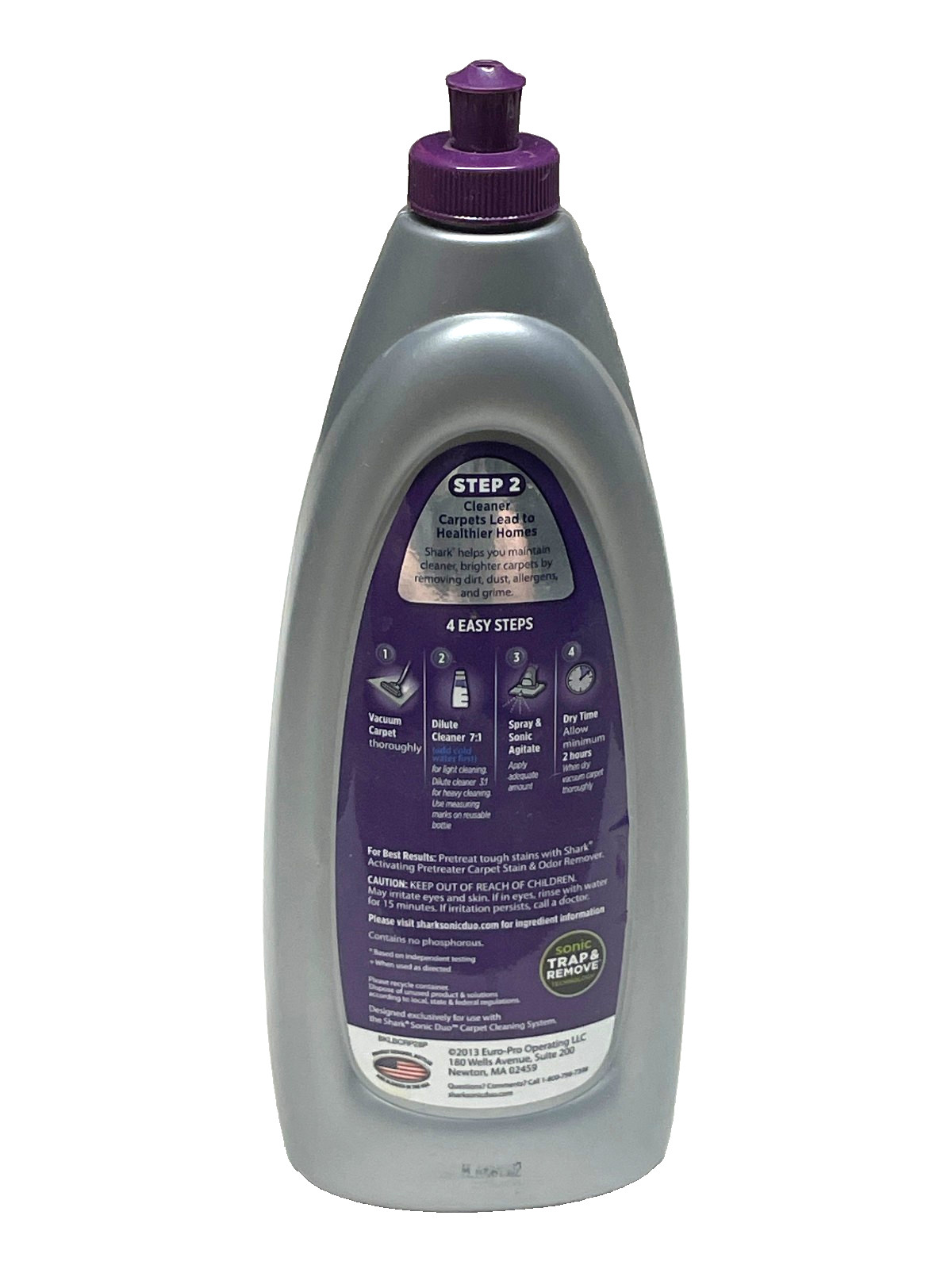NEW Sealed Shark Low Moisture No Rinse Carpet Shampoo English Lavender 28 fl oz