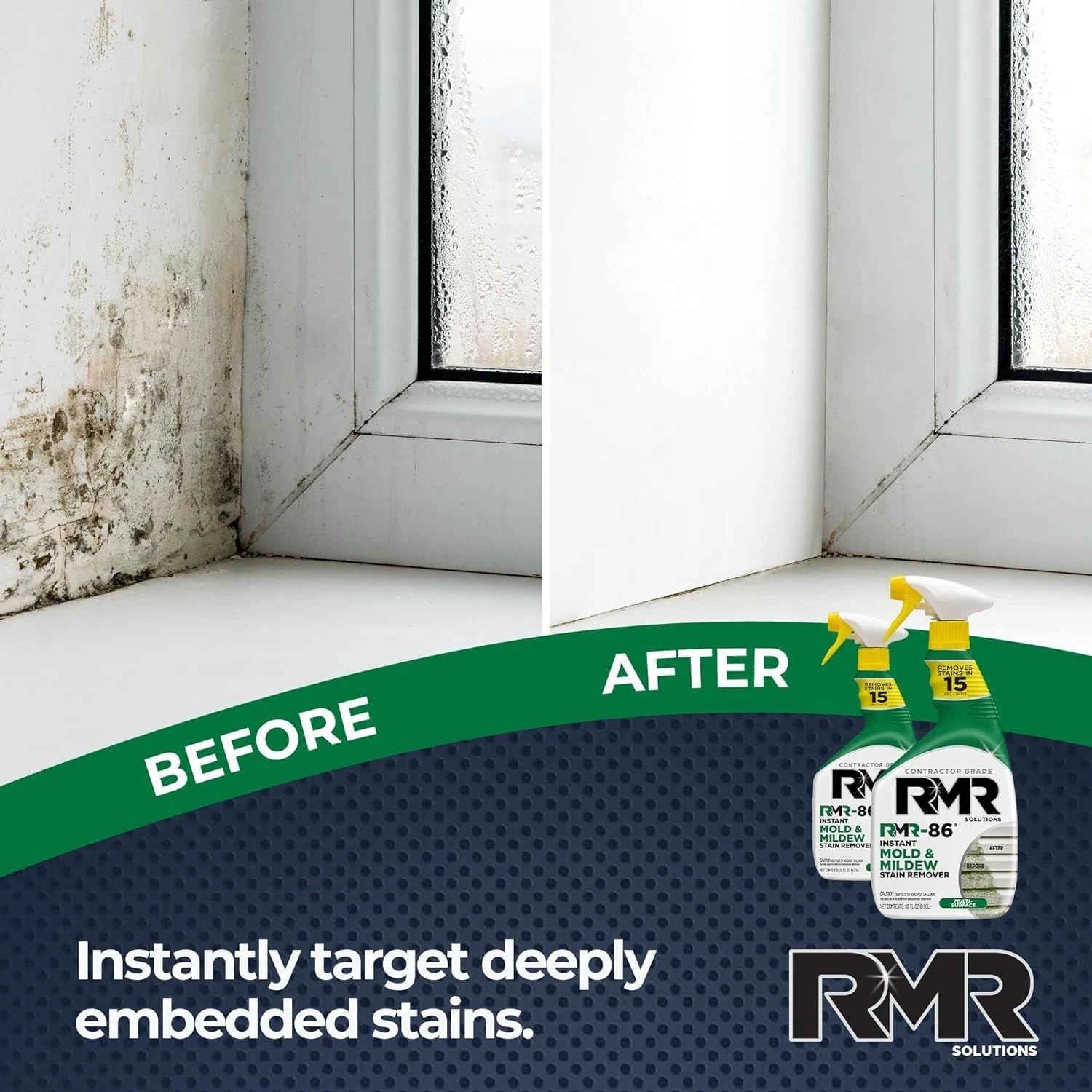 Fast-Acting RMR-86 Mold & Mildew Remover – 32 Fl Oz, Pack of 2 for Clean Spaces