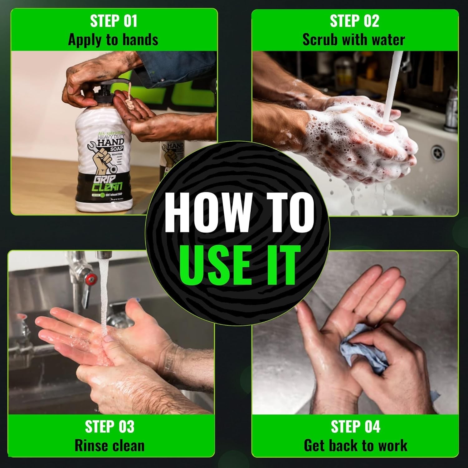 Natural Pumice & Clay Hand Cleaner – 32oz for Automotive and Industrial Use