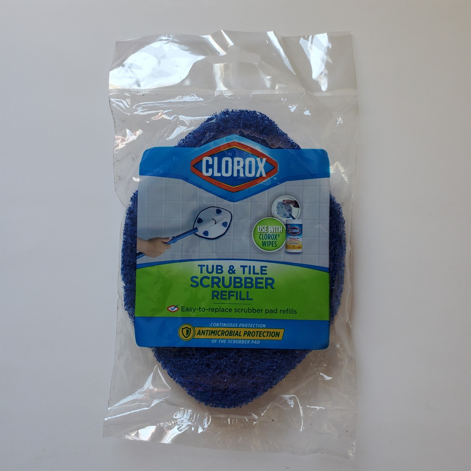 Lot Of 2 Packs Clorox Tub & Tile Scrubber Refill Pads Antimicrobial Protection