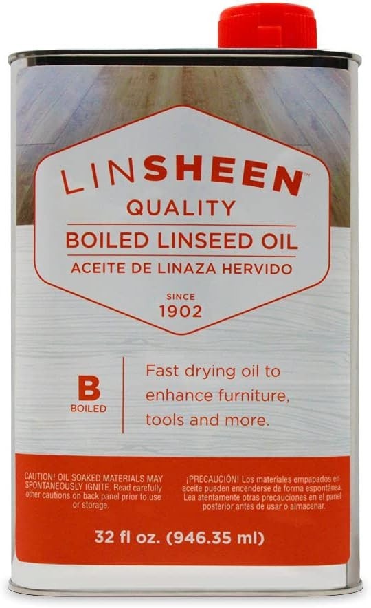 Luxury Boiled Linseed Oil – 32 Fl Oz, Clear Finish for Indoor & Outdoor Wood