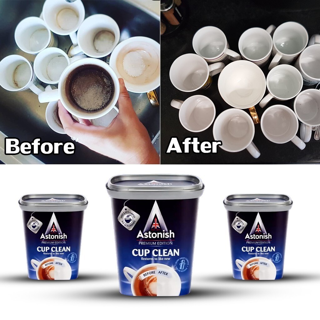 1x 350g Astonish Cup Clean Tea & Coffee Stain Remover Powder Teapot Clogged Pipe