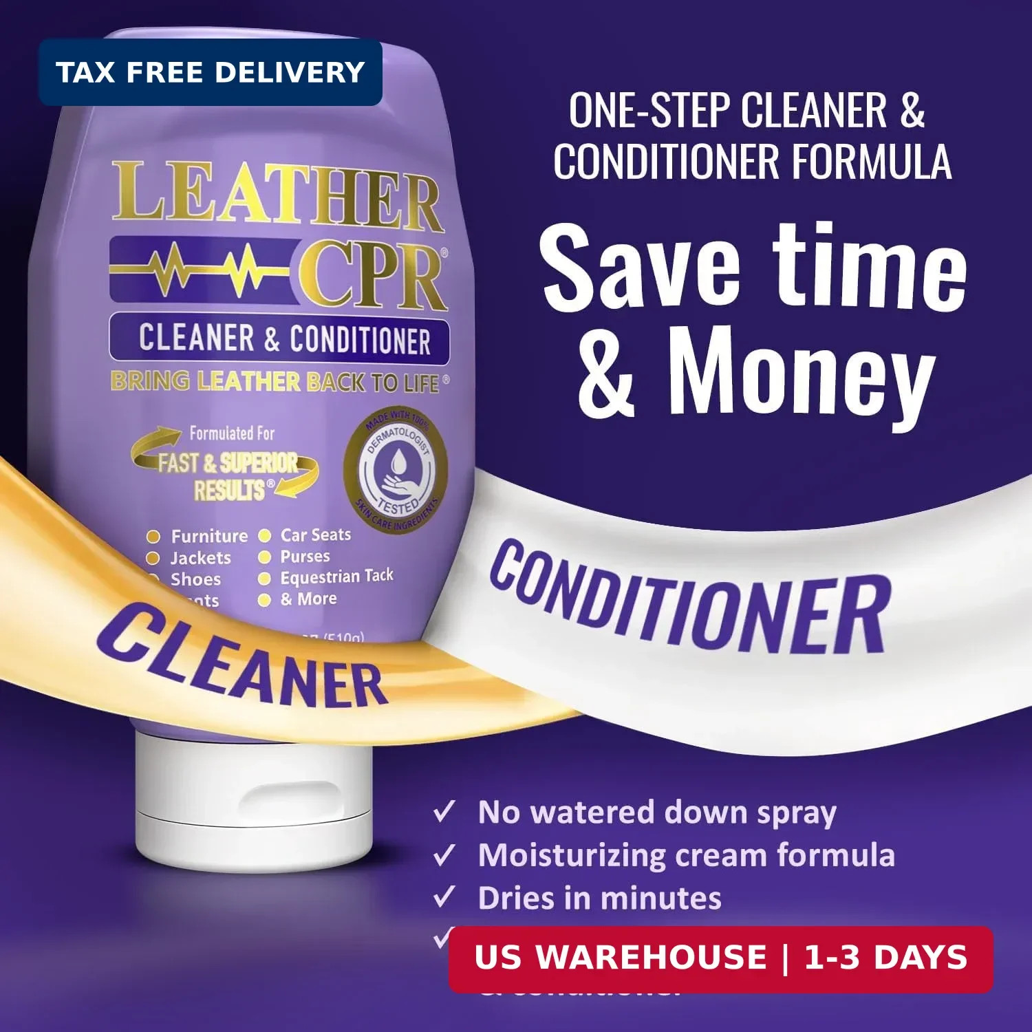 Leather CPR Cleaner and Conditioner 18oz. Bring Leather Back To Life on Furnitur