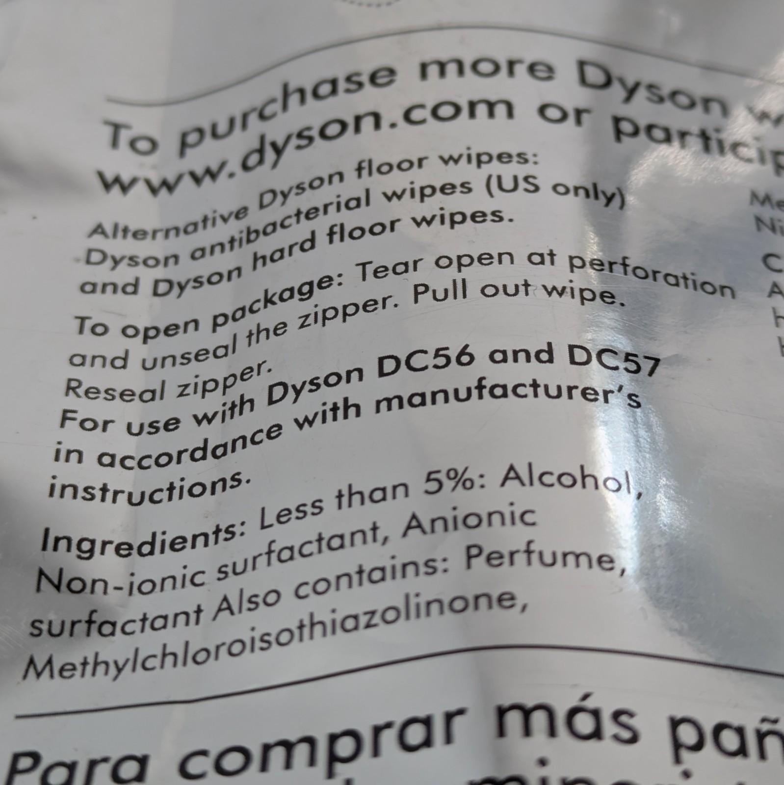 Dyson Wood Nourishing Floor Wipes (2) 12pk Spring Scented for DC56 DC57 Sealed