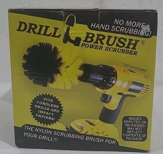 Drill Brush Drill Powered Cleaning Brush Set Power Scrubber 3 Piece Set.