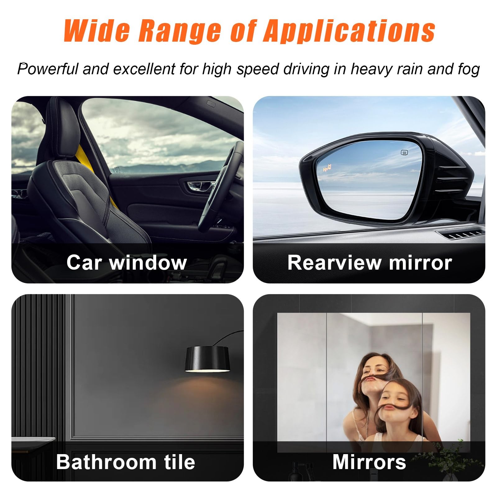 Retractable Car Side Mirror Squeegee Rearview Mirror Cleaner Wiper for Vehicles