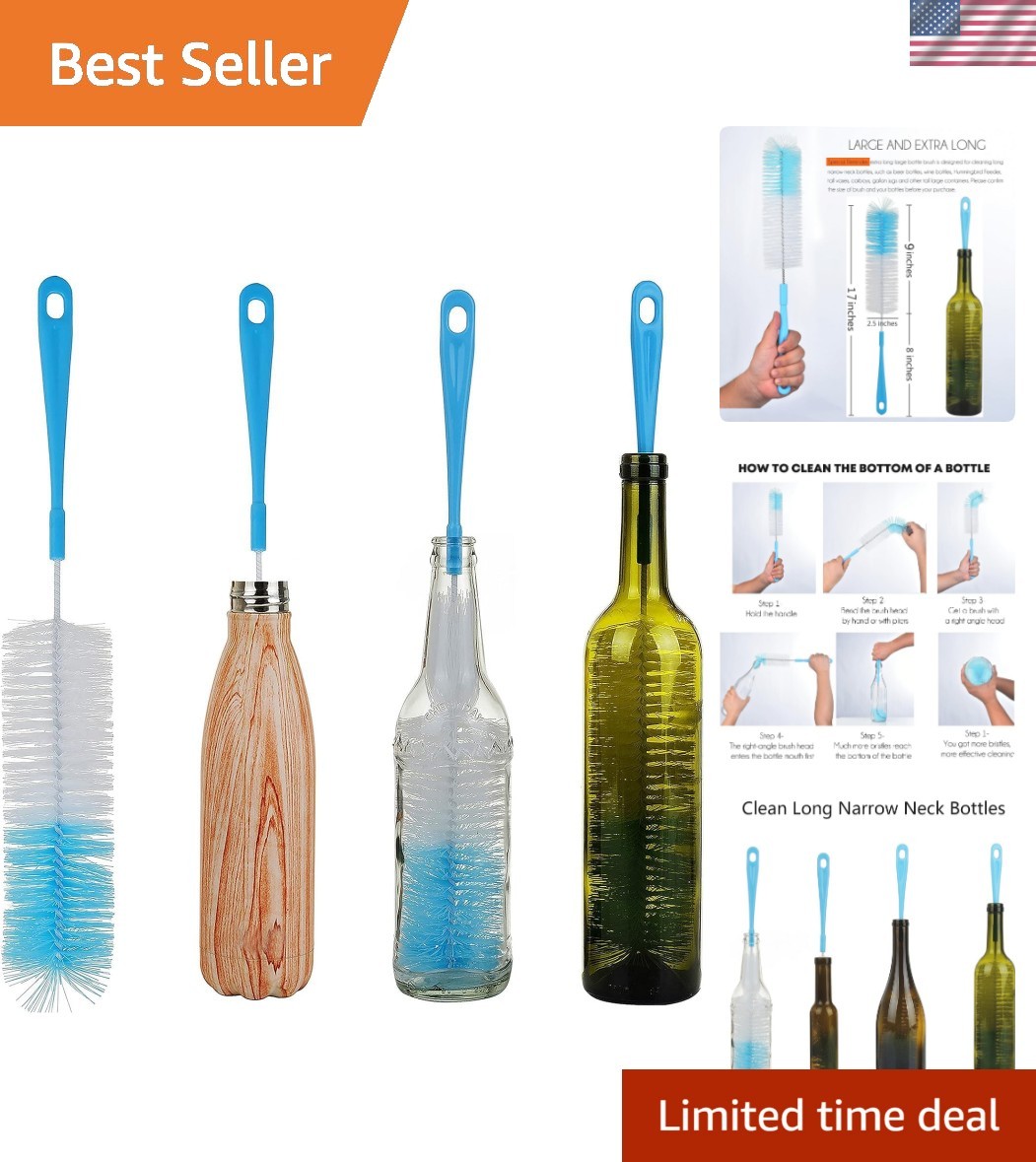 17 inch Extra Long Bottle Cleaning Brush Cleaner for Washing Narrow Neck Beer…