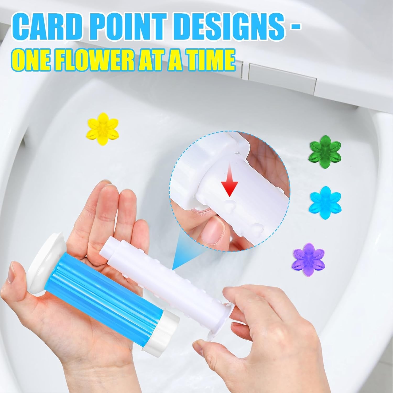 4 Pack Toilet Gel Stamps 48 Count Toilet Bowl Cleaner Gel 4 Scents Fresh