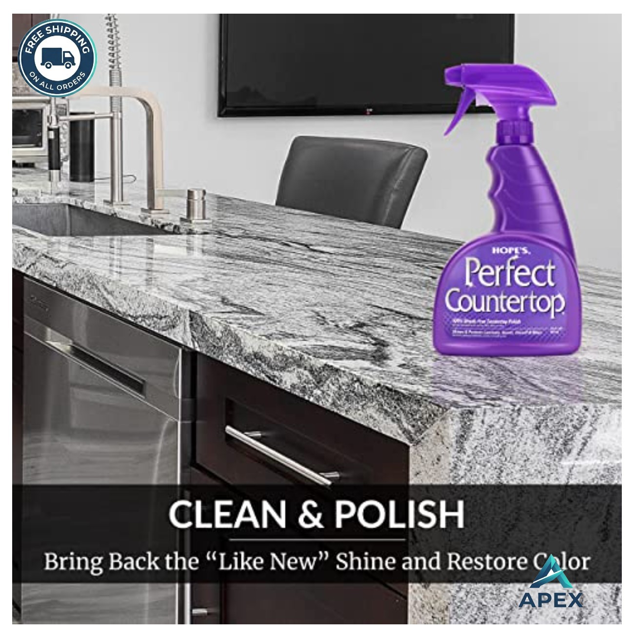 Sink Countertop Cleaner Polish Spray 22 oz 8.5 oz Bundle Stain Remover Multi