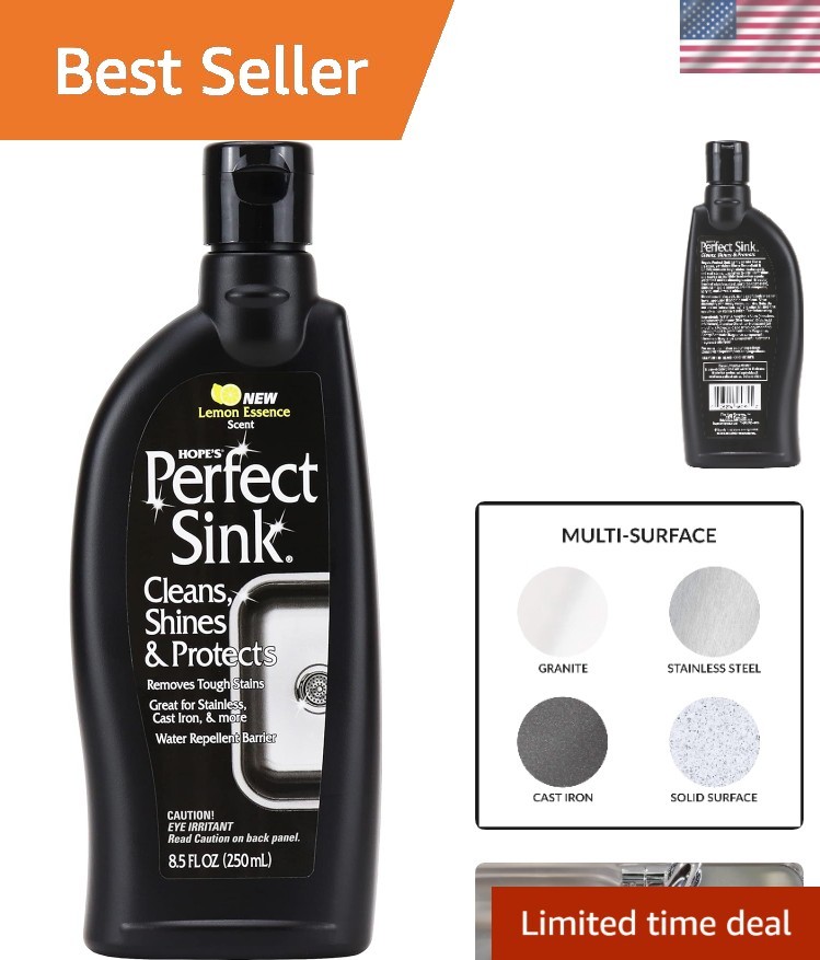 Multi-Surface Sink Cleaner & Polish – 8.5 Fl Oz for Stainless & Cast Iron
