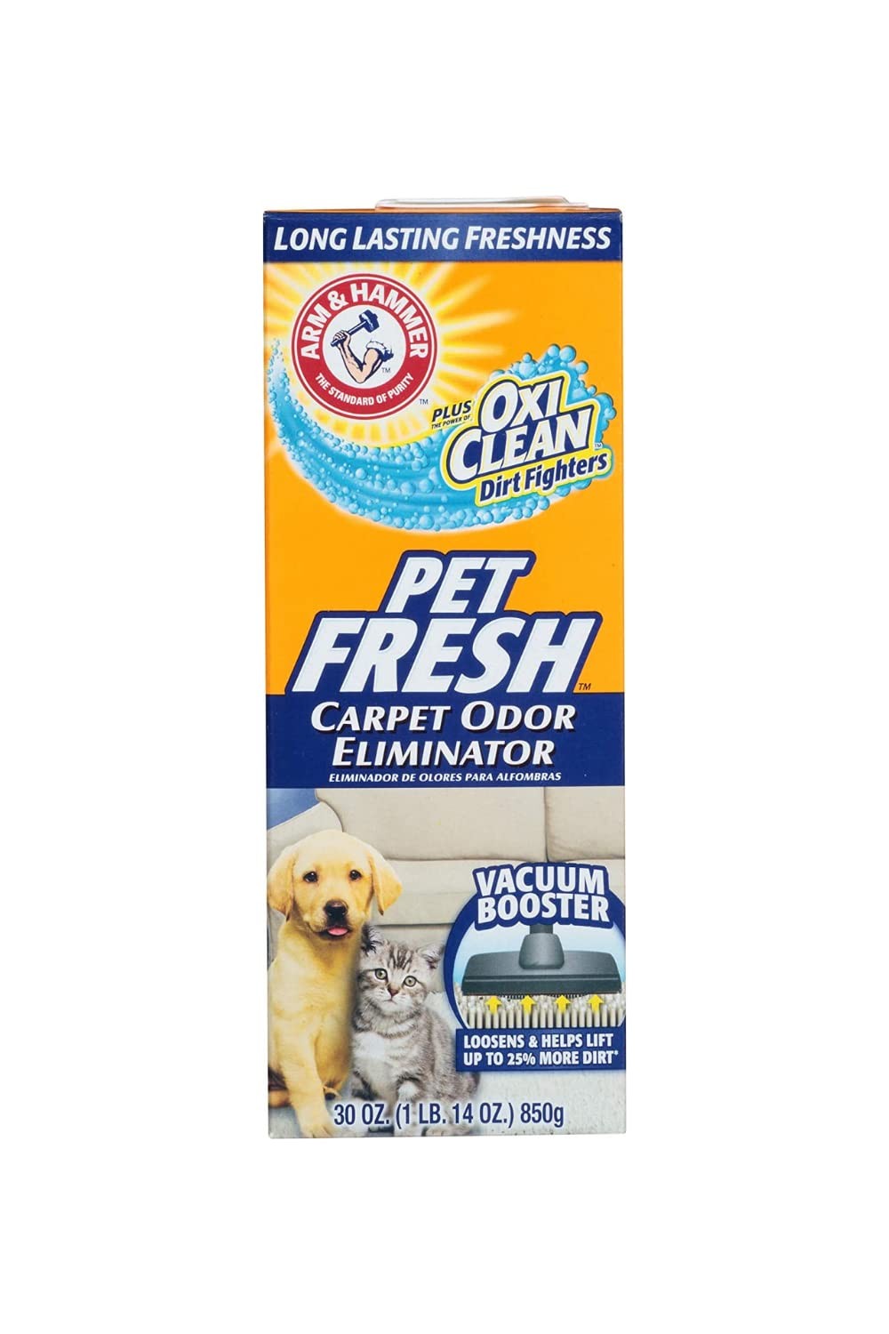 Arm & Hammer Carpet Pet Fresh Odor Eliminator 30 Oz, 30 Oz,Pack of 3, Blue