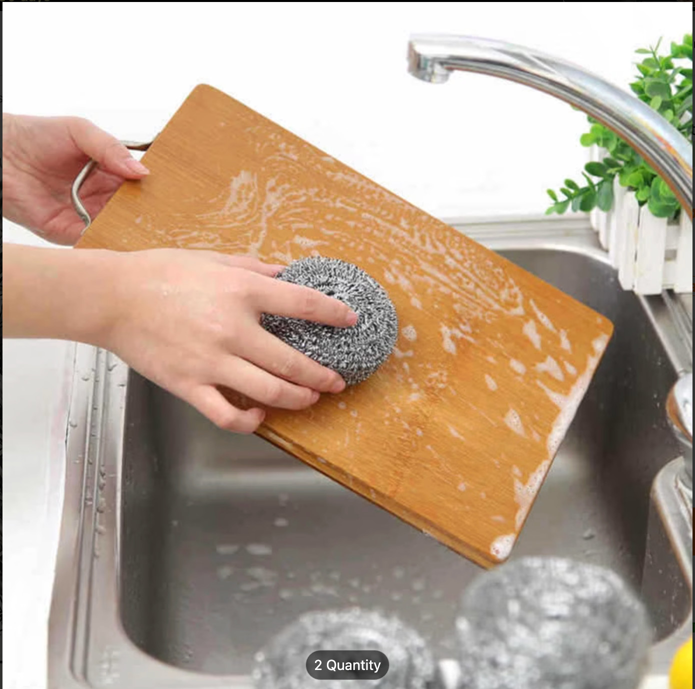 Set of 4 Stainless Steel Cleaning Sponges – Heavy Duty Scrubbers for Pots, Pans