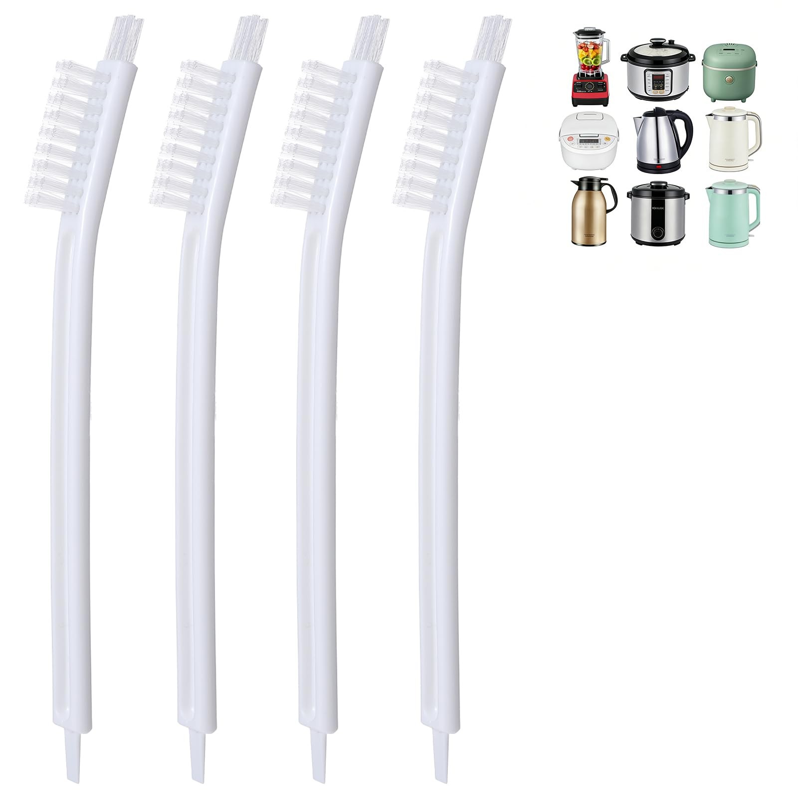 4 PCS Juicer Cleaning Brush, Small Nylon Bristle Brush, Toaster/Waffle Maker/…