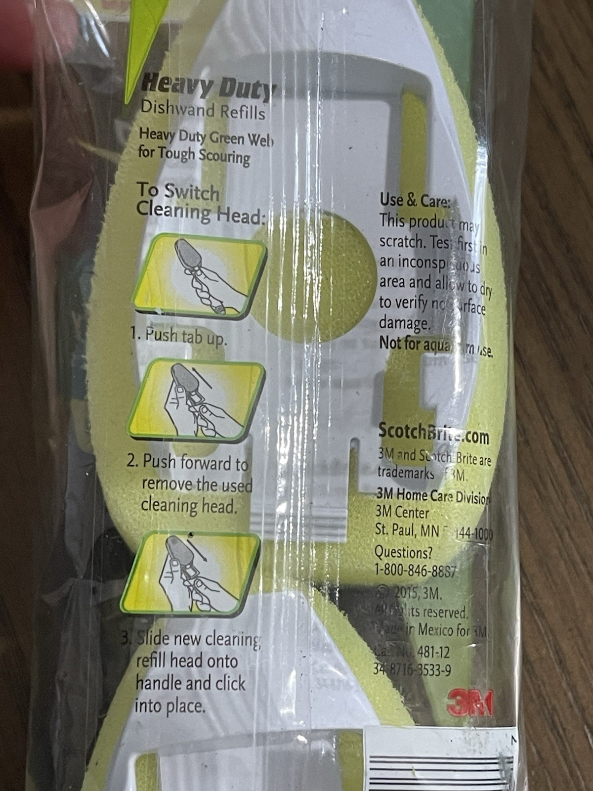 3M Scotch-Brite Heavy Duty Dishwand Scrubber Refill 2 pk