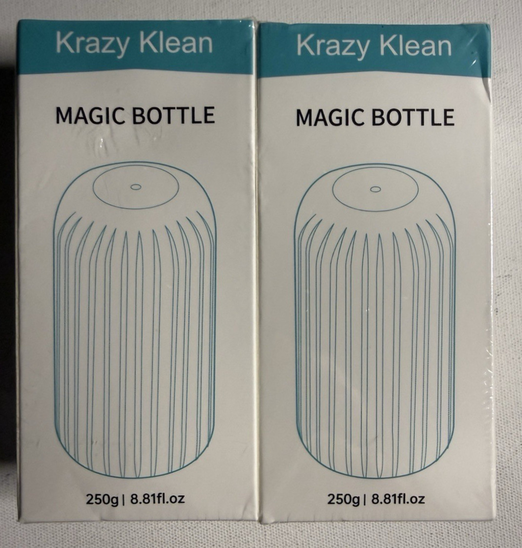 2 Pack Krazy Klean Magic Bottle Toilet Bowl Cleaner 8.81 Oz/ea