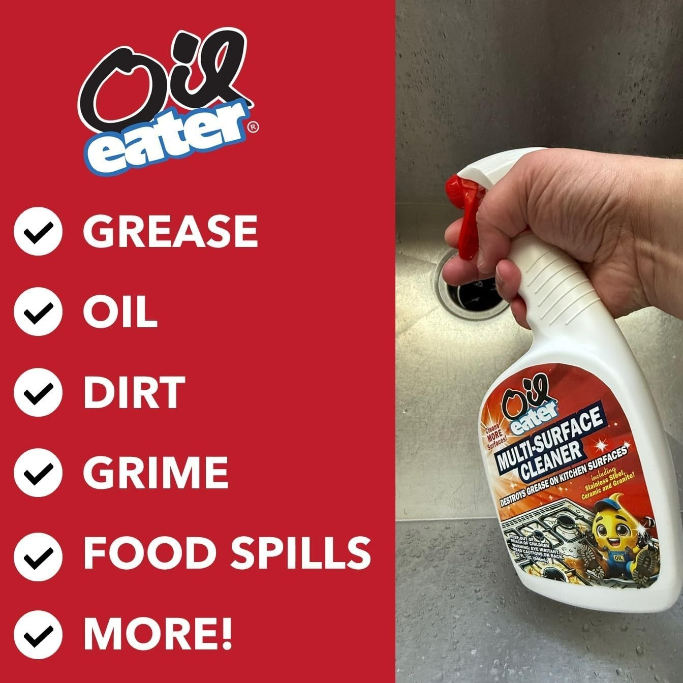 Biodegradable Multi-Surface Cleaner Spray – 32oz, Non-Toxic & Residue-Free
