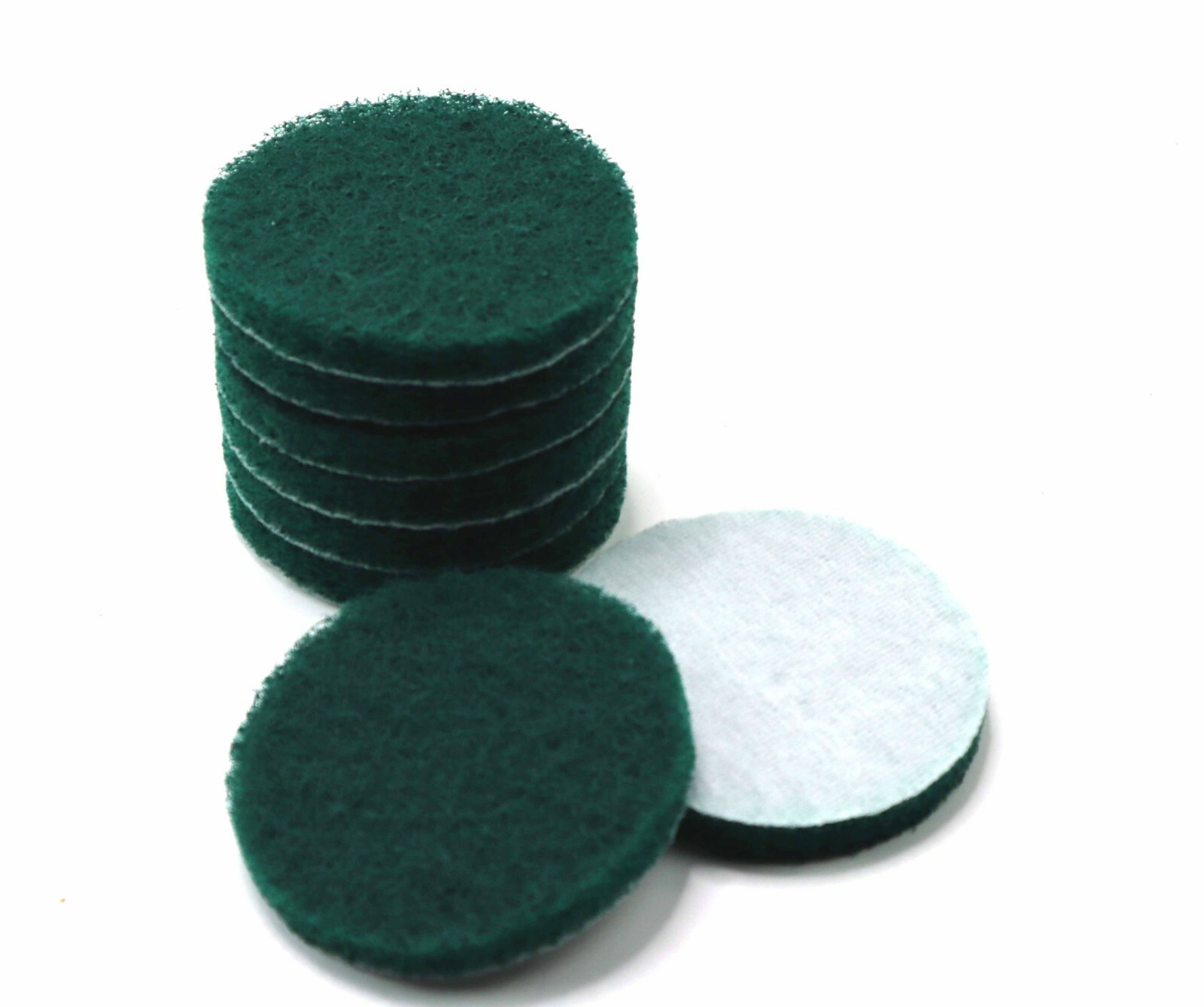 8pc Drill Brush Replacement Scour Pads Green 4″ Round for Power Scrubber Driver
