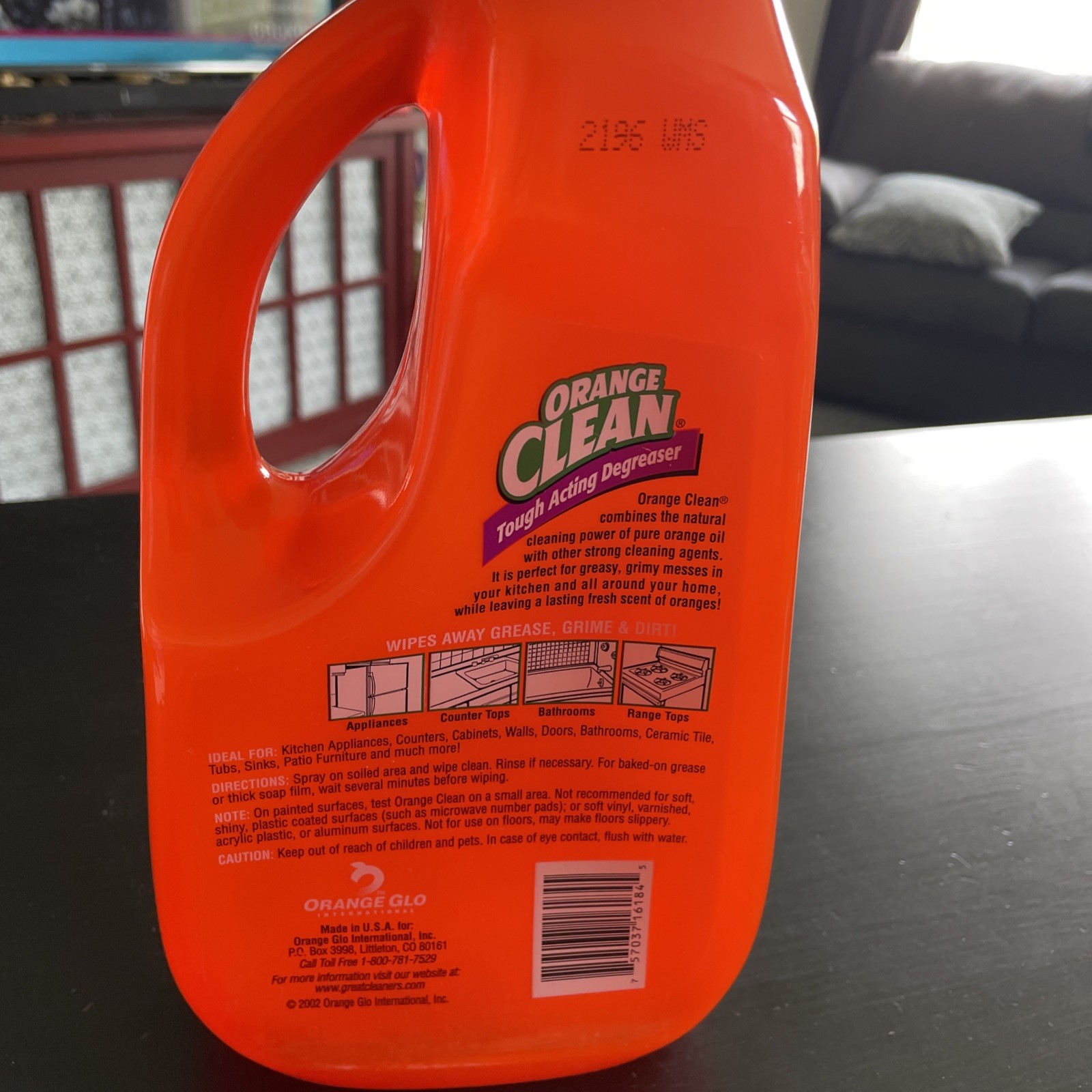 NOS 2002 Orange Glo Clean Original Tough Acting Degreaser Cleaner 64oz