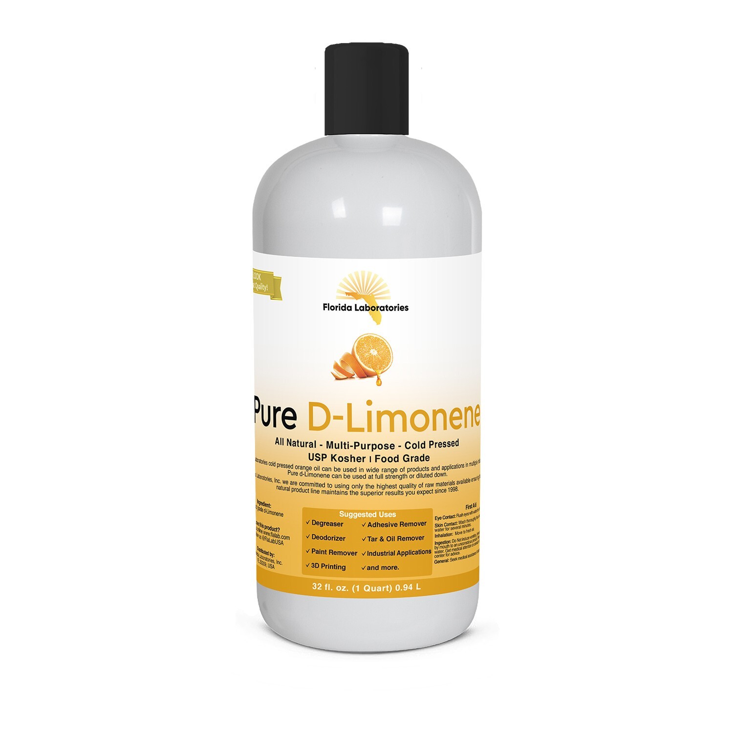 D-Limonene 100% FOOD GRADE Citrus 32oz D-Limonene Orange Oil – Cold Pressed