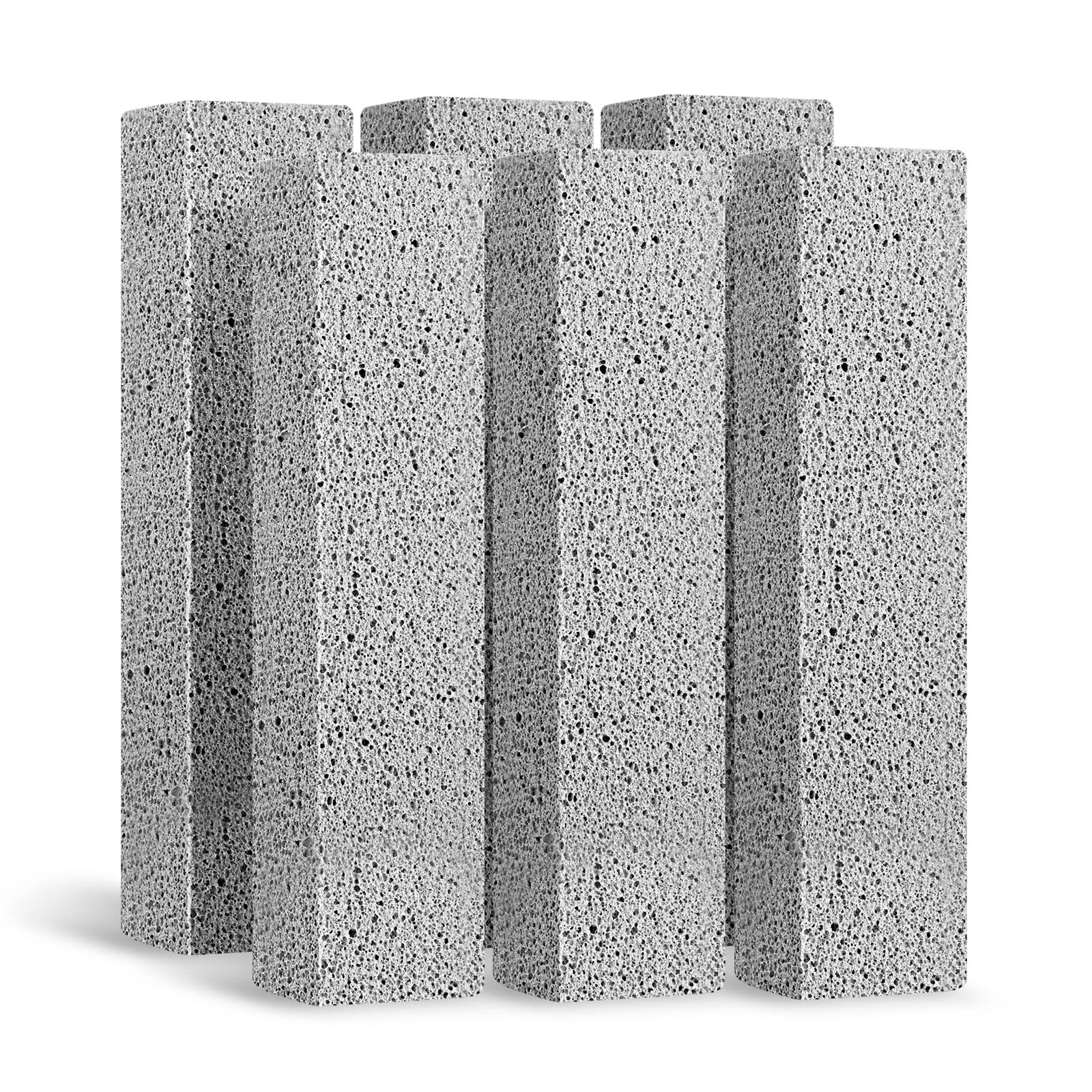 6Pack Pumice Stone for Toilet Cleaning Bowl Stick,Powerfully Cleans Hard Water