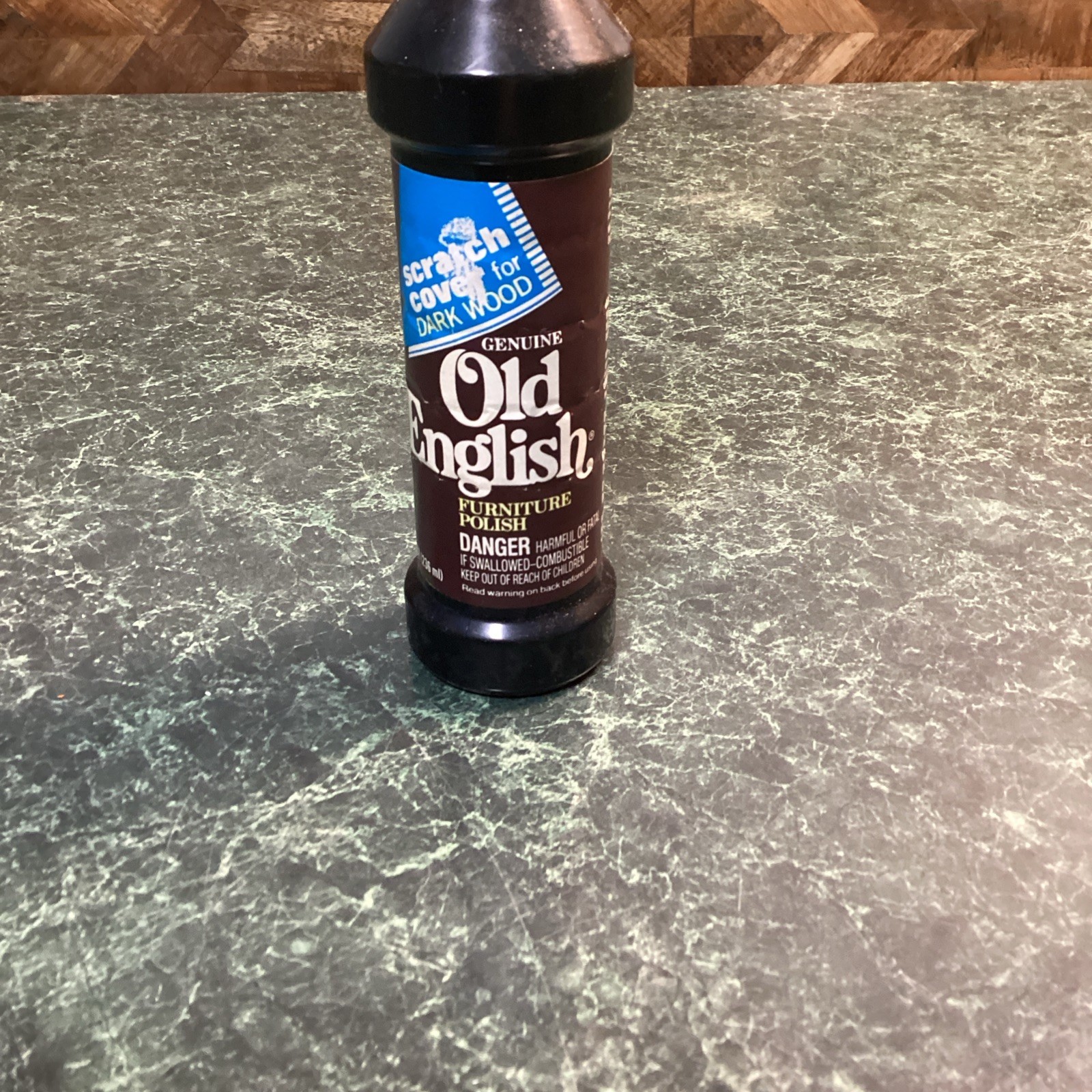 Genuine Old English 1989 Scratch Cover For Dark Woods – 8oz Bottle, Wood Polish