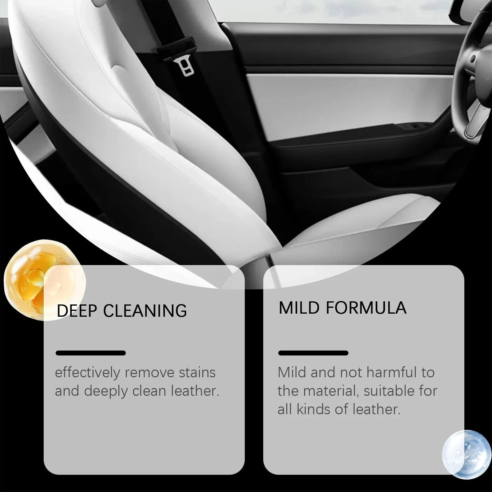 Car Leather Cleaning & Care Cream Mink Oil Polish Conditioner for Seats & Sofa