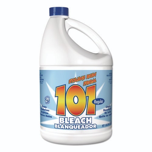 101 Regular Cleaning Low Strength Bleach, 1 gal Bottle, 6/Carton