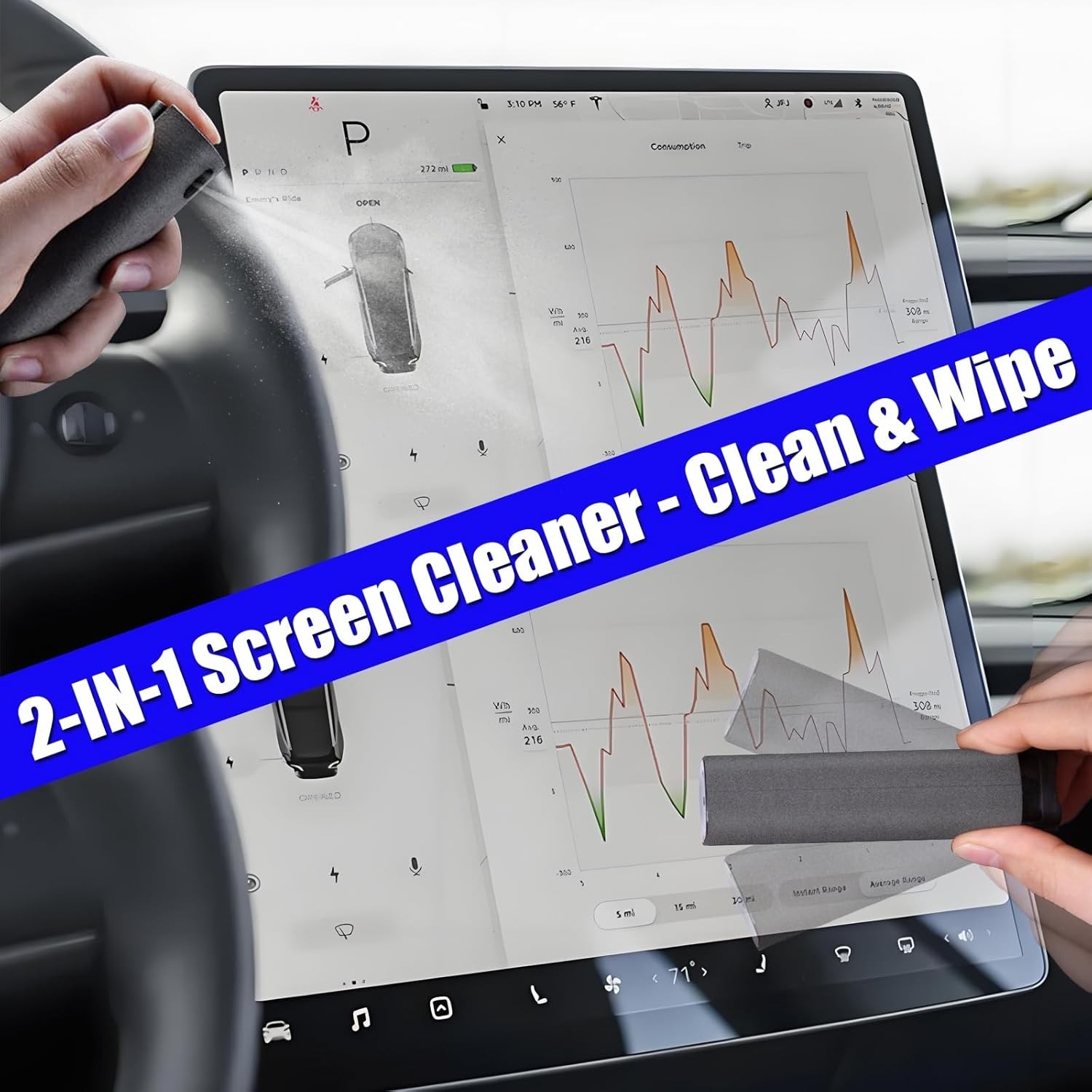 for Tesla Interior Cleaner Kit 9PCS, Foam Seat Cleaner Safe for Tesla Black &…