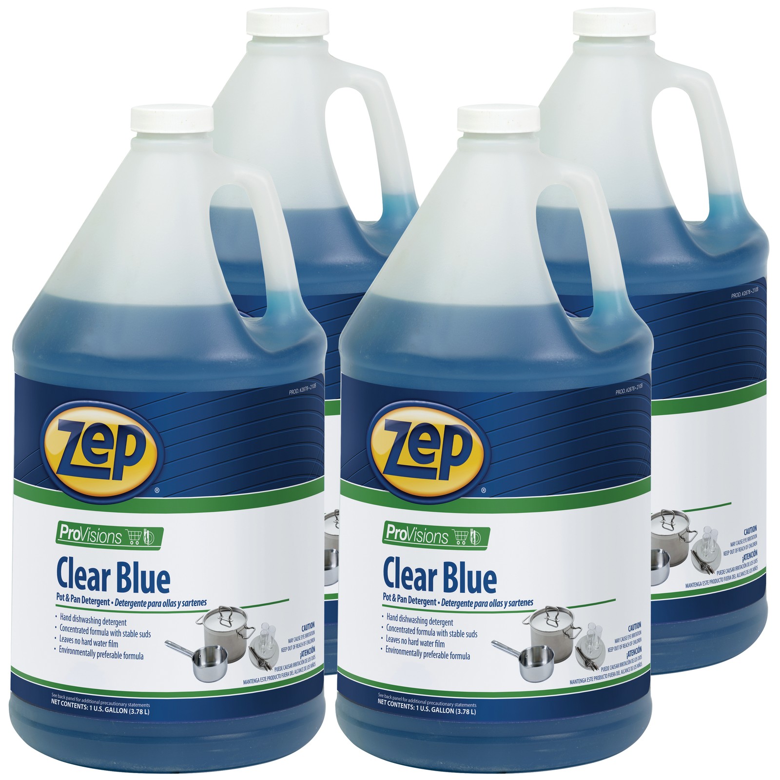 Zep Clear Blue Pot and Pan Detergent 1 Gallon ( Case of 4) 287824