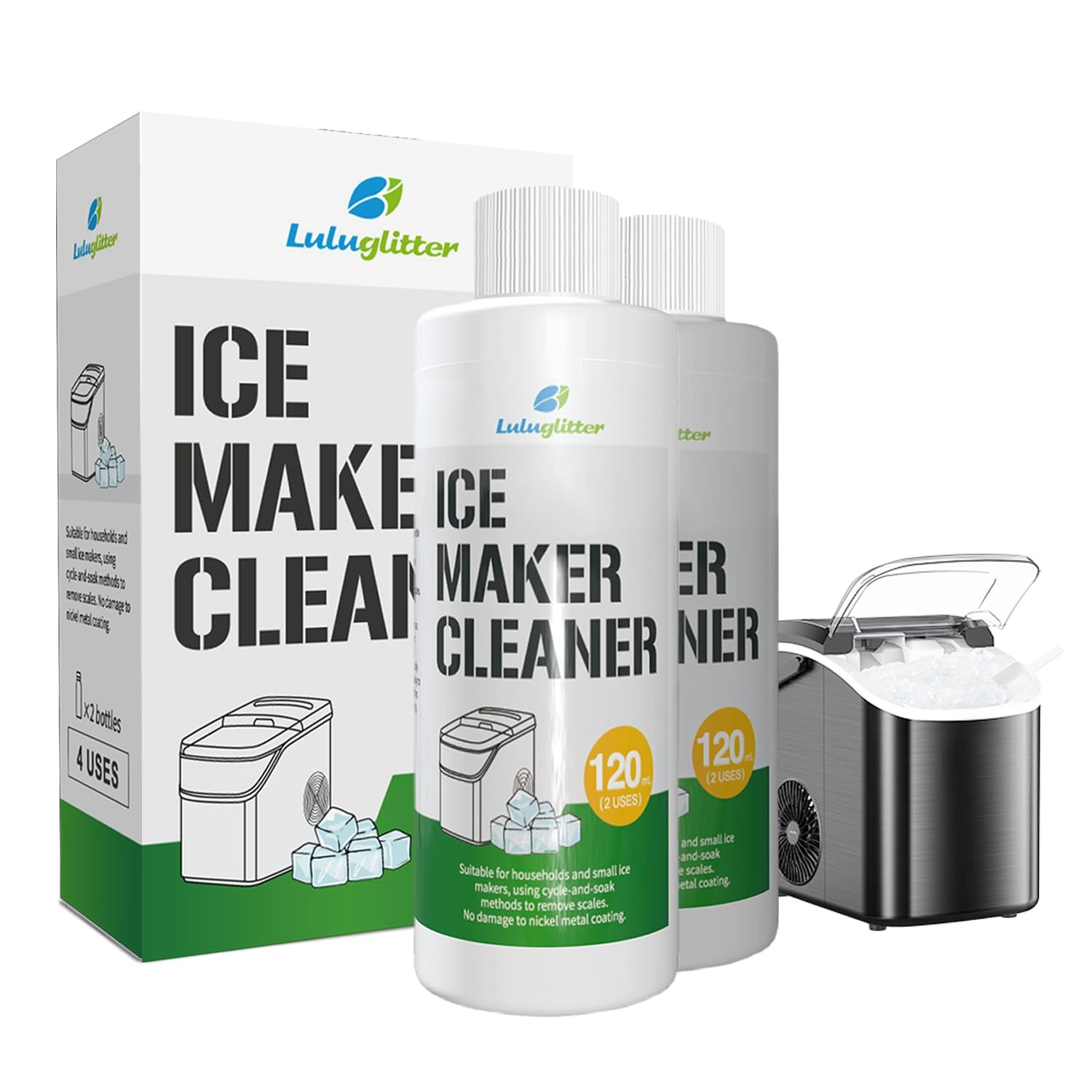 Ice Maker Countertop Cleaner 240ml 4 Use For lce Machine Cleaner and Descaler…