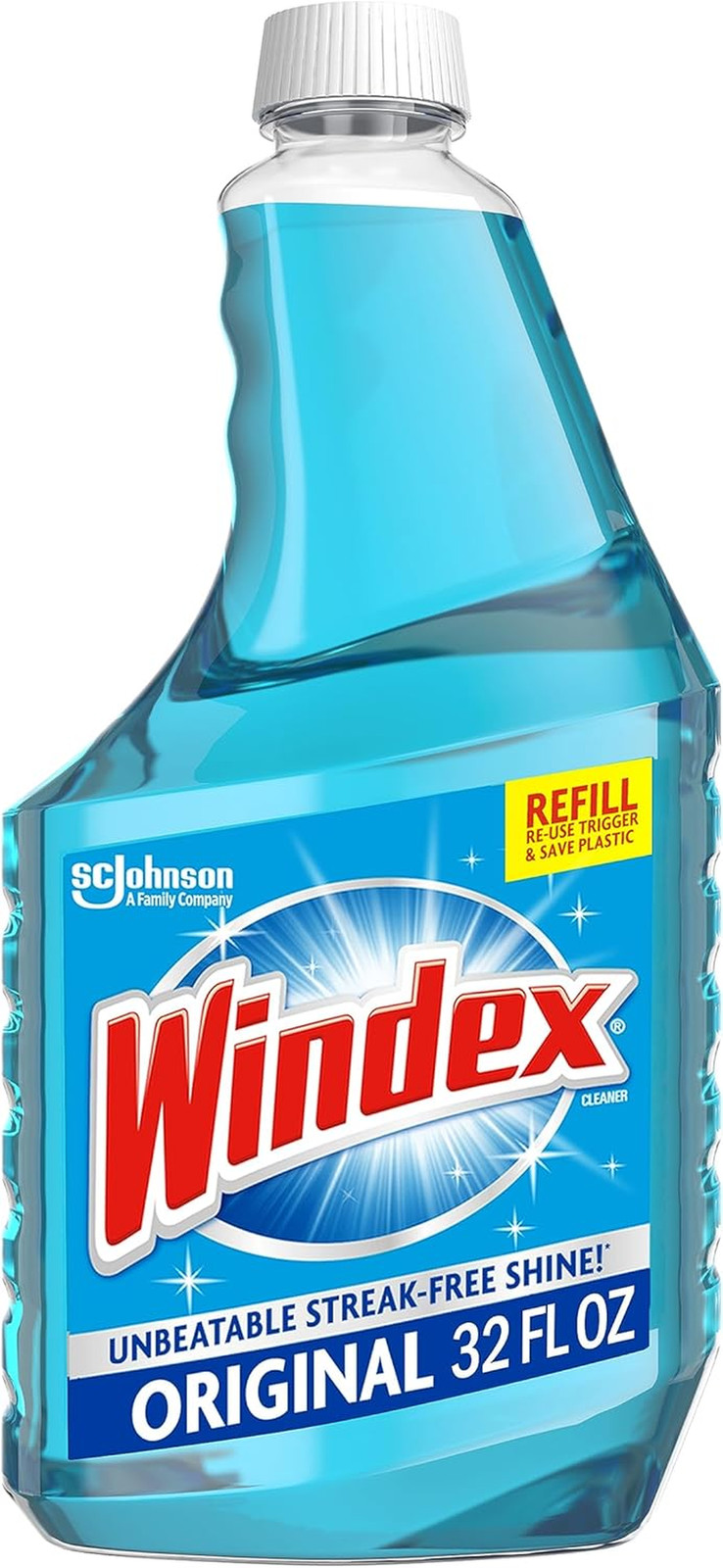 Windex Glass and Window Cleaner Spray Bottle, Bottle Made of 100% Recycled Plast