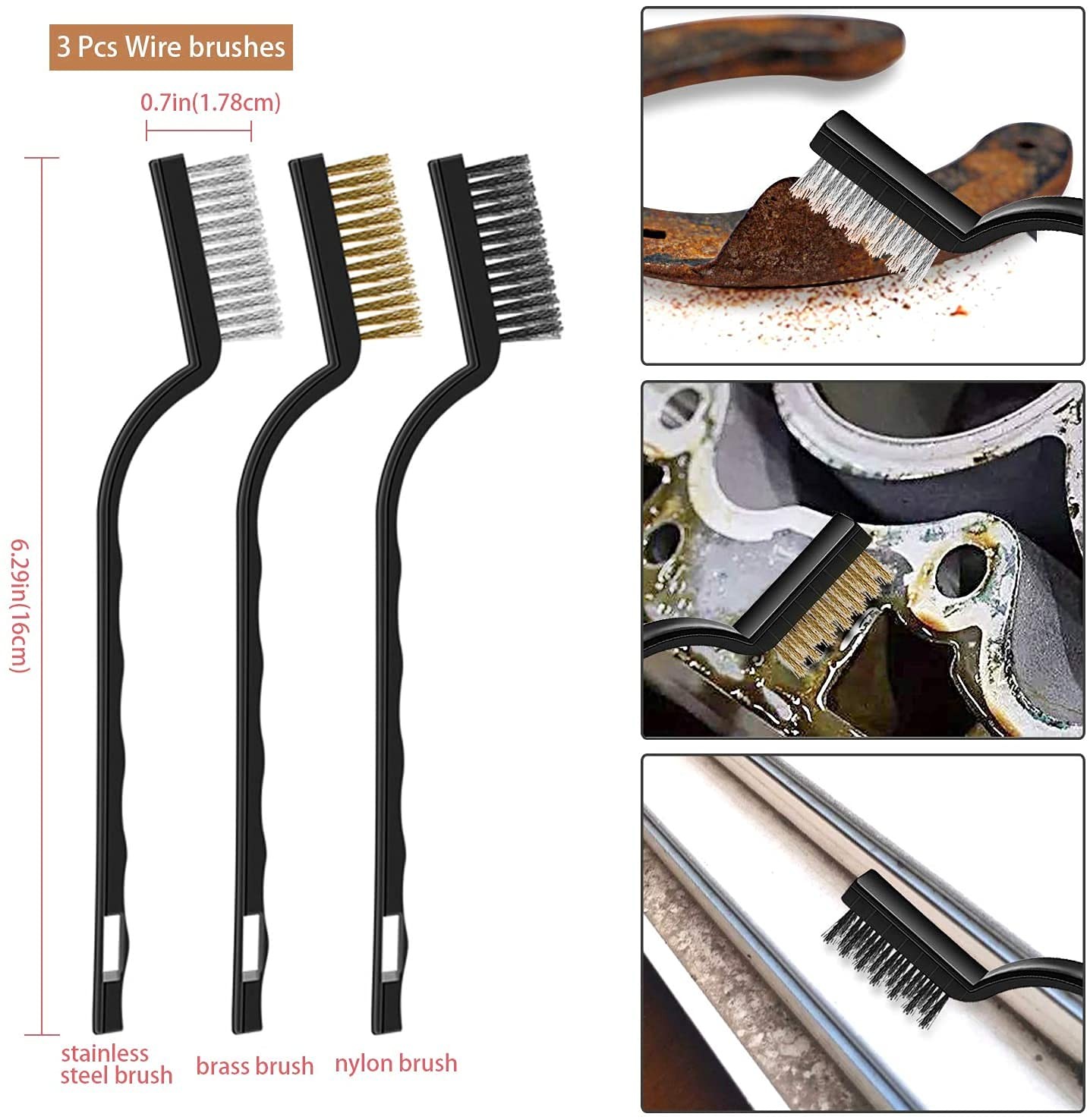 12Pcs Car Wheel & Tire Brush Kit,Including 17inch Long Wheel Brush,Short Hand…
