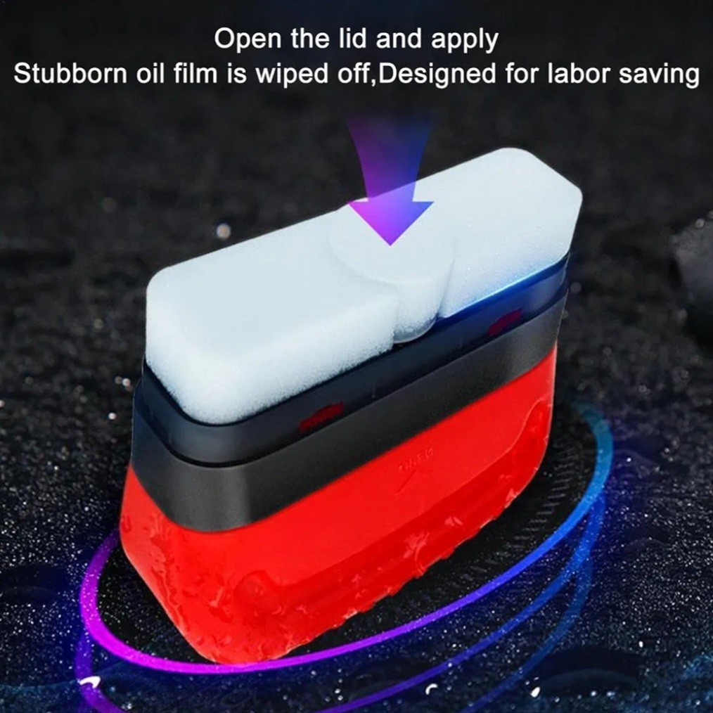 Automotive Oil Film Cleaning Brush, Windshield Cleaner for Car Windows & Glass