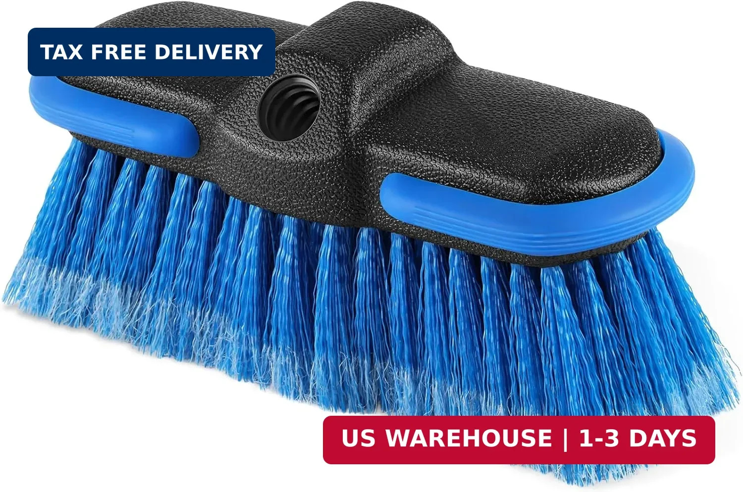 Car Wash Brush Head with Soft Bristle 8”, Cleaning Blue