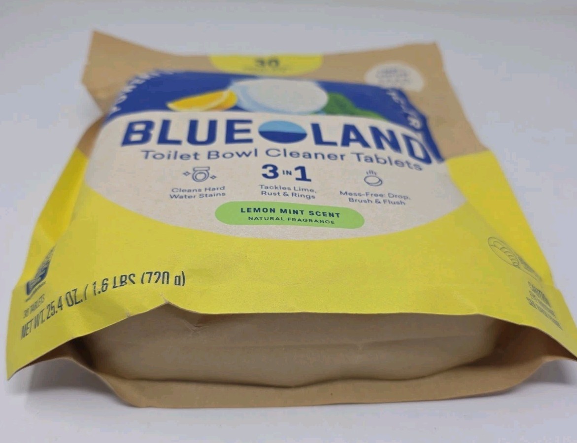 Blueland Toilet Bowl Cleaner Tablets, Lemon Mint, 30-count