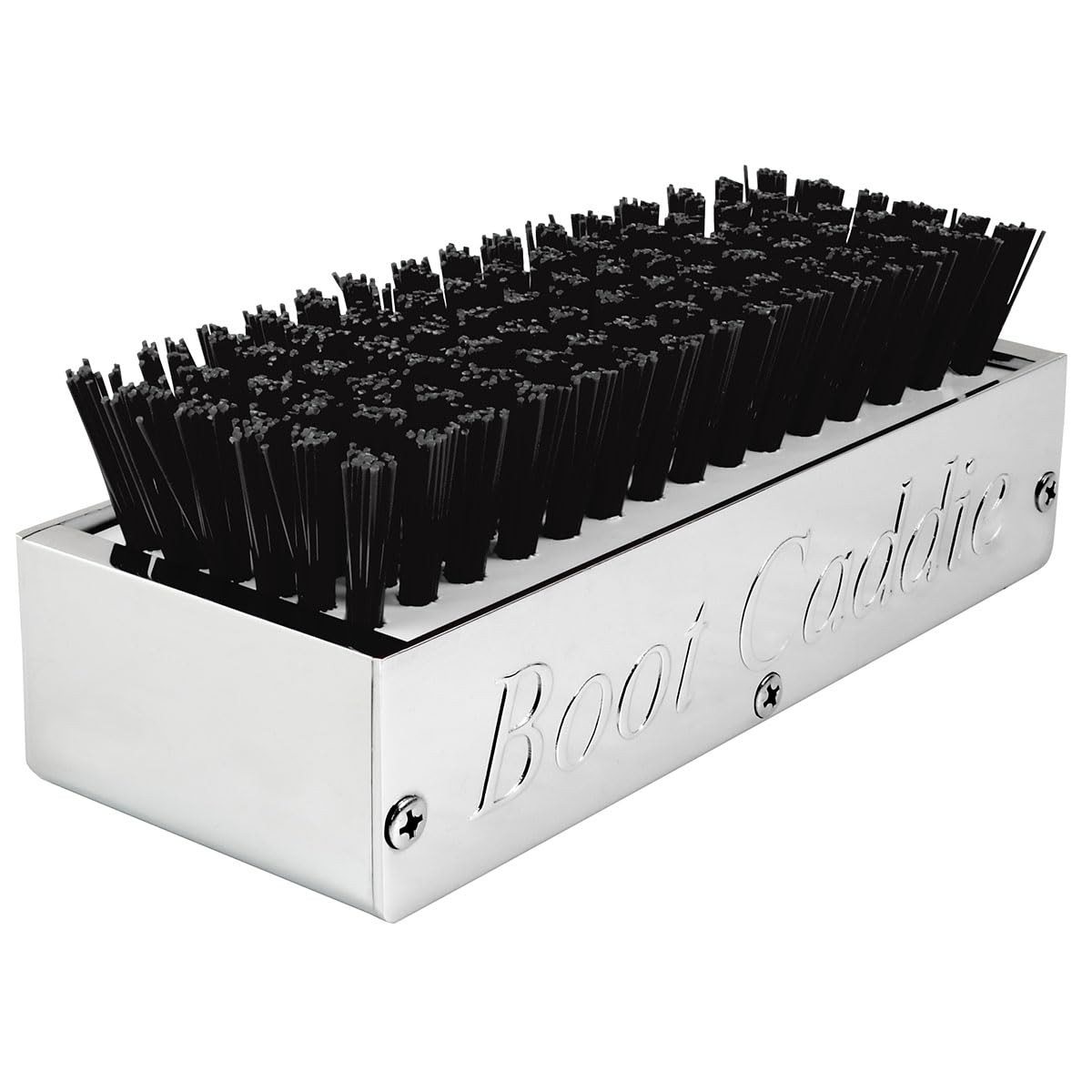 98990 Chrome Aluminum 7-1/2″ (L) x 2-5/8″ (H) x 3″ (D) Boot Caddies Black Brush
