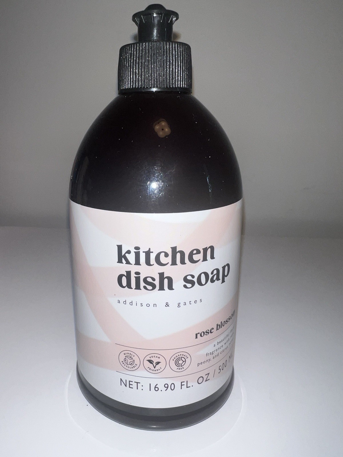 Addison & Gates Rose Blossom Kitchen Dish Soap New