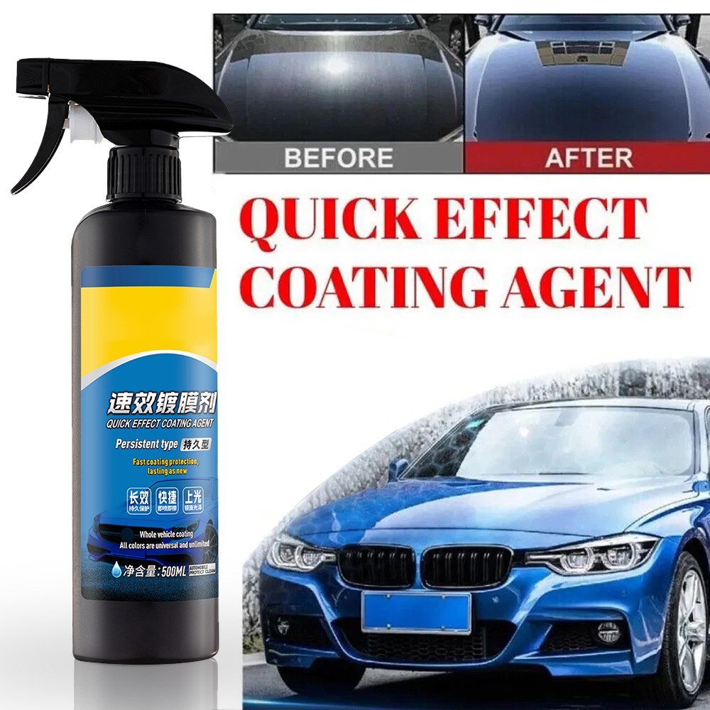 Ceramic Car Coating Spray 500ml Hydrophobic Waterless Wash Wax 16.9 oz