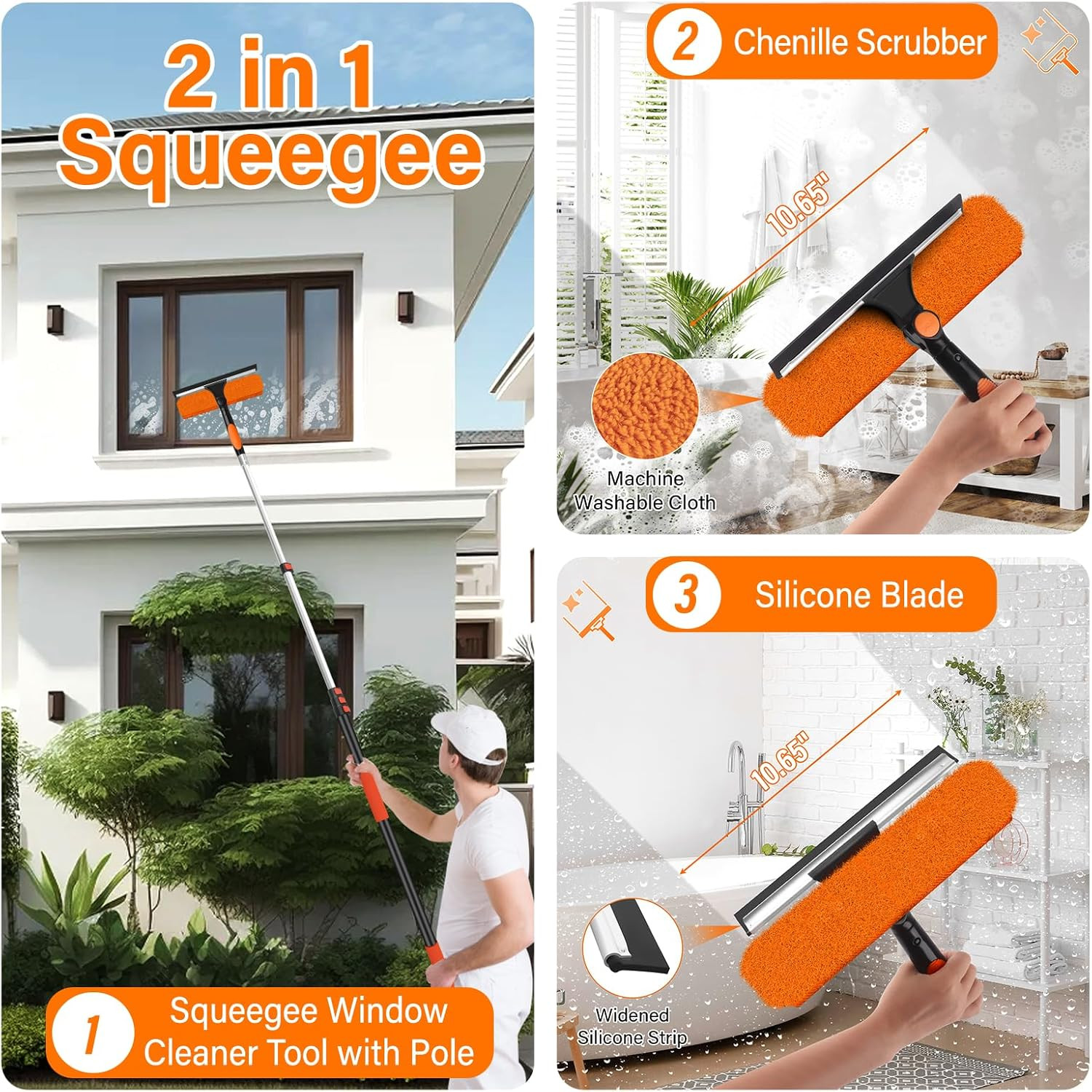 26FT High Reach Duster Cleaning Kit with 5-20 FT Extension Pole,High Ceiling Dus