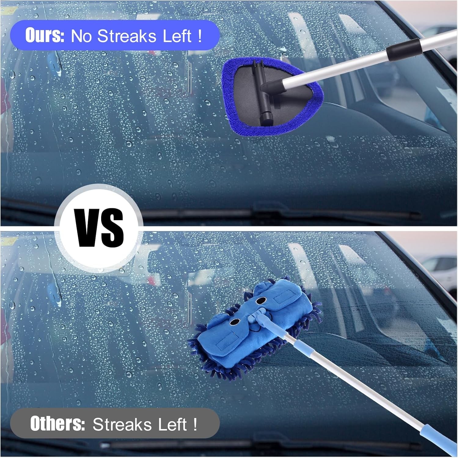 Windshield Cleaner, Car Windshield Cleaning Tool with 3 Reusable Color: Blue1